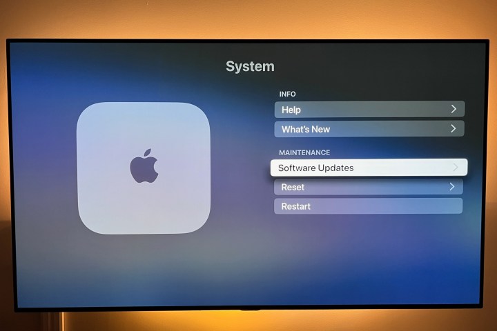 电视屏幕上的 Apple TV 4K 系统菜单。.jpg